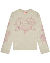 DIESEL - T-Shirt Cotton Blend - Lyst