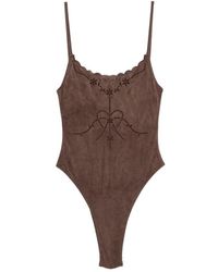 Frankie's Bikinis - Juliet Scalloped Embroidered Swimsuit - Lyst