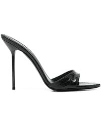 Paris Texas - Lidia Crocodile-Effect Leather Sandals - Lyst