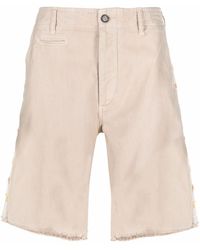 President's - Stripe Embroidered Cotton Shorts - Lyst