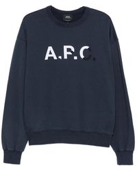 A.P.C. - Logo-Print Sweatshirt - Lyst