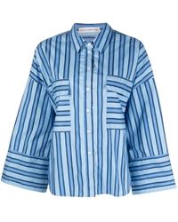 Faithfull The Brand - Multi-Way Striped Organic-Cotton Shirt - Lyst