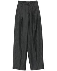 AYA MUSE - Pinstripe-Print Pleated Trousers - Lyst