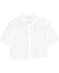Anine Bing - Eyelet Detail Short Sleeve Shirt - Lyst