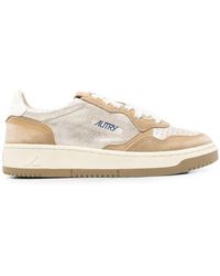 Autry - Medalist Metallic-Effect Panelled Sneakers - Lyst
