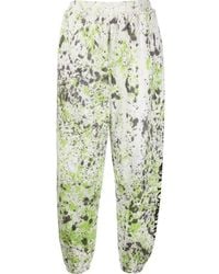 Aries Paint-effect Tracksuit Bottoms - Green