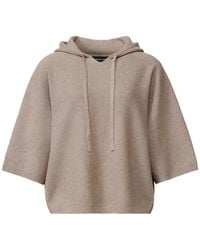 Fabiana Filippi - Drawstring-Fastening Elbow-Sleeve Hoodie - Lyst