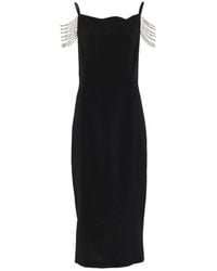 Pinko - Spaghetti Straps Dress With Chain Embellishment - Lyst