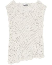 Ganni - Neutrals Tops - Lyst