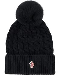 Moncler - Grenoble Pompom Virgin-Wool Beanie - Lyst
