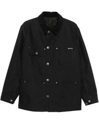 Prada - Corduroy-Collar Logo-Patch Jacket - Lyst