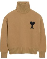 Ami Paris - Ami De Coeur Funnel-Neck Sweater - Lyst