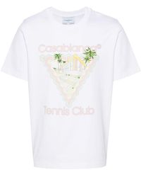 Casablancabrand - Maison De Reve Cotton T-Shirt - Lyst