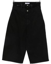 The Attico - Wide-Leg Cropped Jeans - Lyst