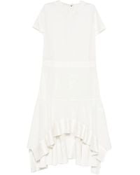 Sacai - Ruffled Short-Sleeve Asymmetric Dress - Lyst