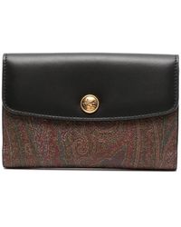 Etro - Essential Paisley-print Leather Wallet - Lyst