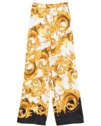 Versace Jeans Couture - Barocco-Print Wide-Leg Trousers - Lyst