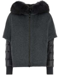 Moorer - Dark Polyester Pegaso Down Jacket - Lyst