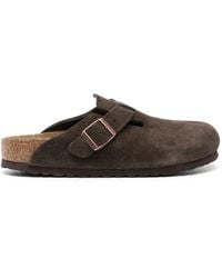 Birkenstock - Boston Suede Slippers - Lyst