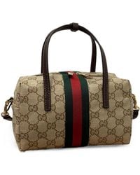 Gucci - Mini Boston Gg Supreme Tote Bag - Lyst