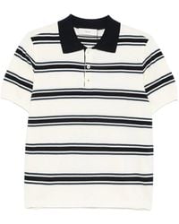 DUNST - Striped Short-Sleeve Polo Shirt - Lyst