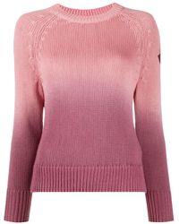 Moncler Logo Patch Ombré Sweater - Pink