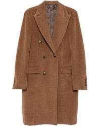 Canali - Double-Breasted Peak-Lapel Coat - Lyst