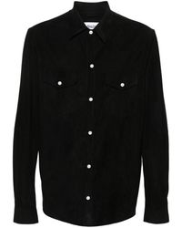 Eraldo - Classic-Collar Suede Shirt - Lyst