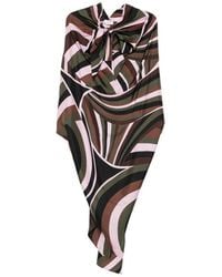 PUCCI - Iride-Print Asymmetric Midi Dress - Lyst
