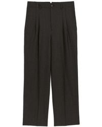 Ami Paris - High-Waisted Carrot-Fit Striped Wool Trousers - Lyst