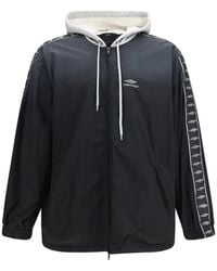 Balenciaga - Logo-Detail Hooded Jacket - Lyst