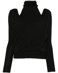 GIMAGUAS - Cut-Out Wrap-Style Sweater - Lyst