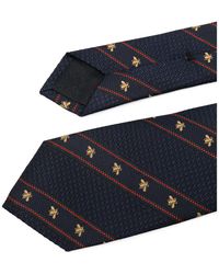Gucci Bee Embroidered Tie in Black for Men | Lyst