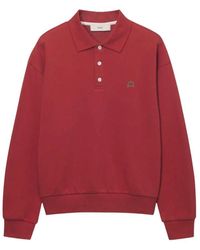 DUNST - Logo-Embroidered Polo Sweater - Lyst
