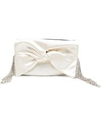 Anya Hindmarch - Bow-Detail Crystal-Fringe Clutch Bag - Lyst
