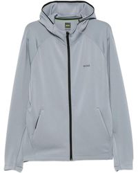 BOSS - Zip-Front Hoodie - Lyst