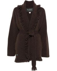 Alanui - Fringe-Trim Belted Cardigan - Lyst