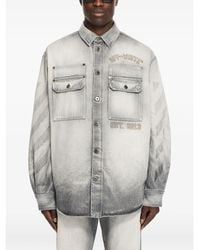 Off-White c/o Virgil Abloh - Diagonals-Print Denim Jacket - Lyst