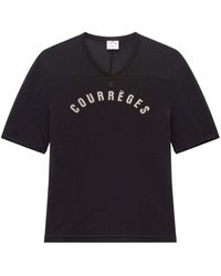 Courreges - Logo-Print Mesh T-Shirt - Lyst