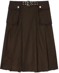 Ganni - Duchesse Nylon Pleated Skirt - Lyst