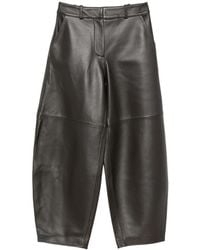 Co. - Wide-Leg Leather Trousers - Lyst