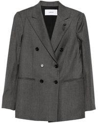 Lardini - Double-Breasted Peak-Lapels Jacket - Lyst