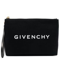 Givenchy - Logo-Print Clutch Bag - Lyst