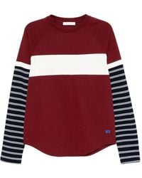 Wales Bonner - Stripe-Panel T-Shirt - Lyst