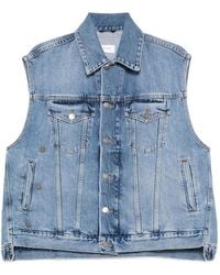 Haikure - Button Denim Gilet - Lyst