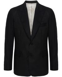 Eraldo - Frayed Pinstriped Wool Blazer - Lyst