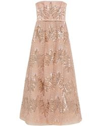 Elie Saab - Sequin-Embellished Strapless Dress - Lyst