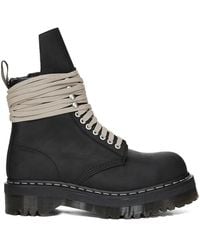 Rick Owens X Dr. Martens - Quad Sole Steel Toe Combat Boots - Lyst