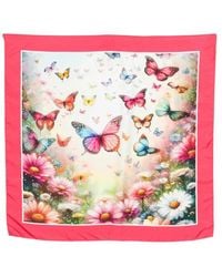 D'Aniello - Butterfly-Print Scarf - Lyst