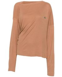 Vivienne Westwood - Orb-Embroidered Long-Sleeve T-Shirt - Lyst